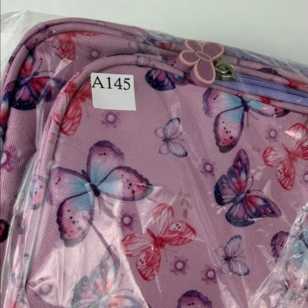 NWOT Purple & Pink Butterfly Print Kids 3-8 years old Backpack